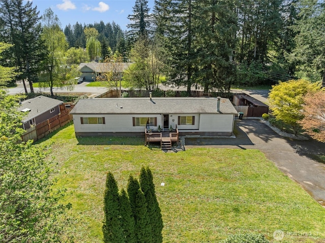 2641 Scotlac Dr SW, Olympia, WA 98512 - rear view of house featuring a deck and driveway