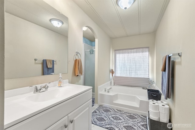 2641 Scotlac Dr SW, Olympia, WA 98512 - full bath with a garden tub, a shower stall, and vanity