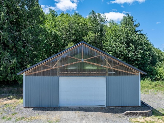 1129 Bunker Creek Rd, Chehalis, WA 98532 - detached garage with a wooded view