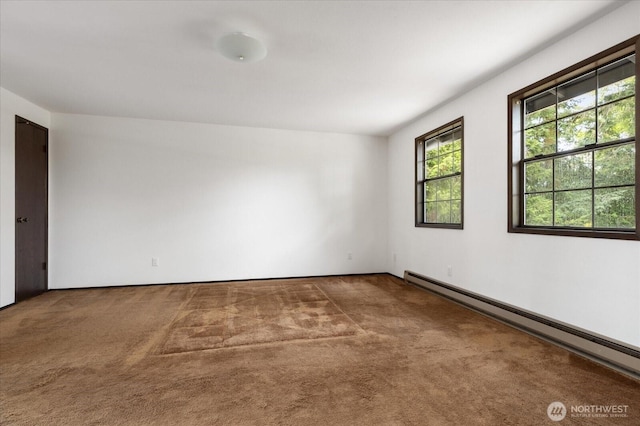 1078 NW Kitsap Ter, Oak Harbor, WA 98277 - spare room featuring a baseboard heating unit and carpet flooring