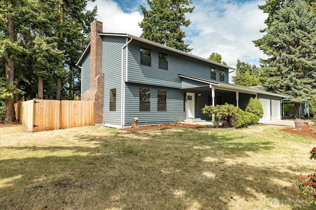 1078 NW Kitsap Ter, Oak Harbor, WA 98277 - view of front facade with a chimney and a garage