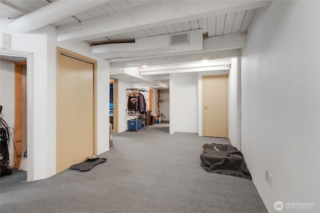3939 Waldrick Rd SE, Olympia, WA 98501 - finished basement featuring carpet flooring and wood ceiling