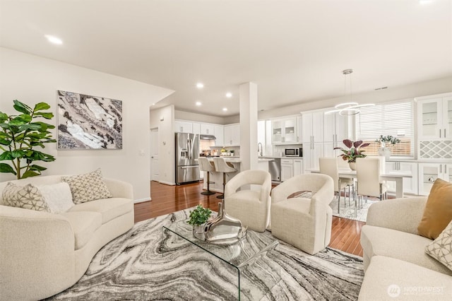 17710 39th Ave SE, Bothell, WA 98012 - living room with dark wood-type flooring and recessed lighting