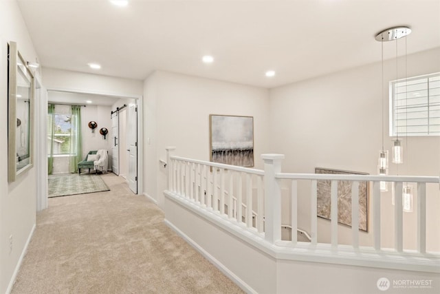 17710 39th Ave SE, Bothell, WA 98012 - hallway featuring carpet flooring, an upstairs landing, and recessed lighting