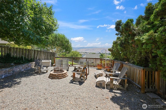 622 Vista View Pl, East Wenatchee, WA 98802 - view of patio with a fire pit