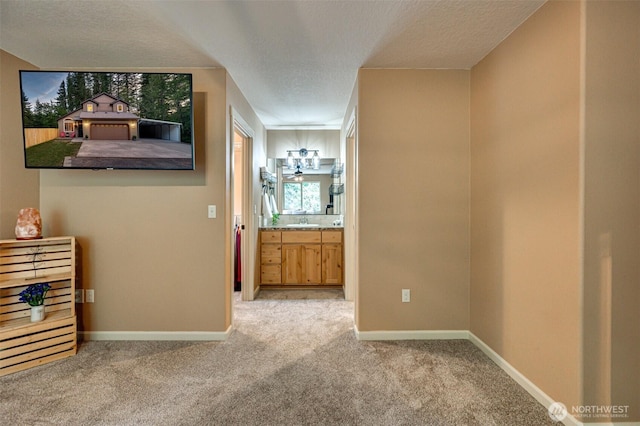 118 Bald Eagle Rd, Ariel, WA 98603 - hall featuring a textured ceiling and carpet floors