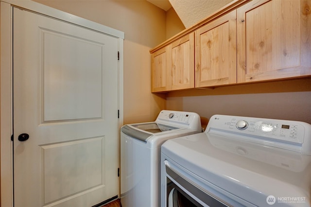 118 Bald Eagle Rd, Ariel, WA 98603 - washroom with washing machine and dryer and cabinet space