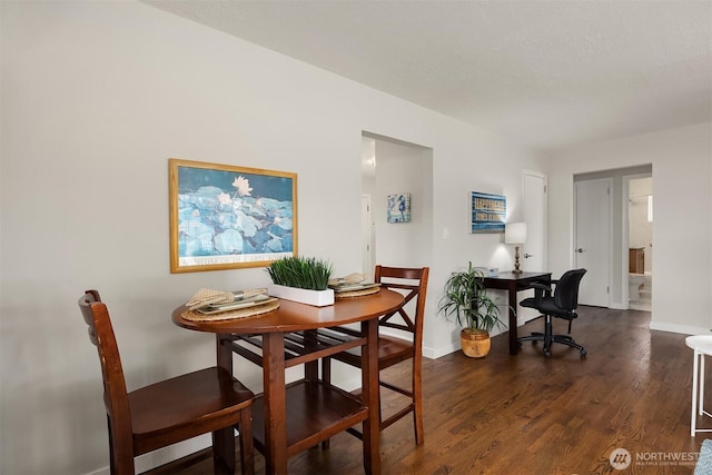 7337 19th Ave SW, Seattle, WA 98106 - dining room featuring dark wood finished floors and a desk