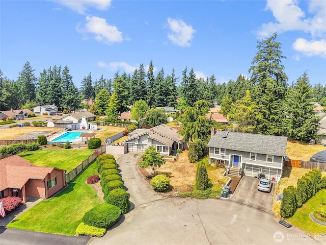 16002 5th Ave E, Tacoma, WA 98445 - aerial perspective of suburban area with a pool
