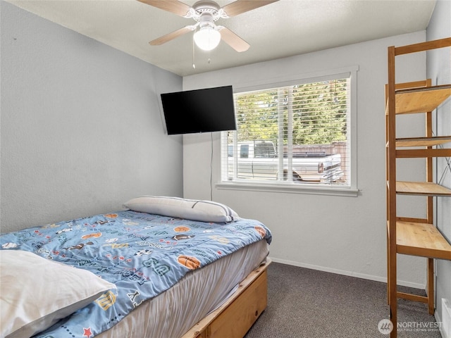 16002 5th Ave E, Tacoma, WA 98445 - carpeted bedroom featuring baseboards and ceiling fan