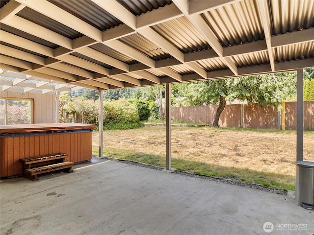 16002 5th Ave E, Tacoma, WA 98445 - view of patio with a hot tub