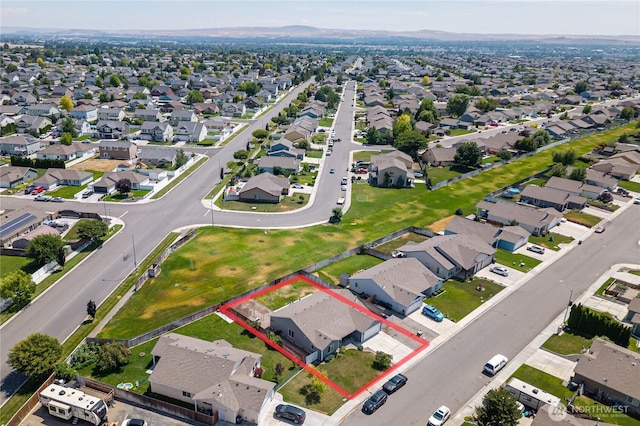 5421 Jackson Ln, Pasco, WA 99301 - aerial view of residential area with property boundaries highlighted