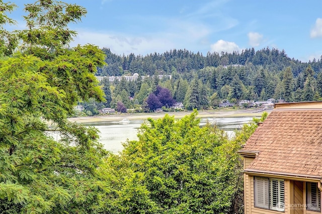 921 Pershing Ave Unit 101, Bremerton, WA 98312 - water view with a heavily wooded area