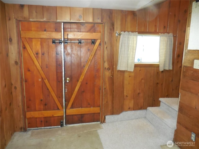 3649 Long Lake Rd SE, Port Orchard, WA 98366 - stairs featuring wood walls