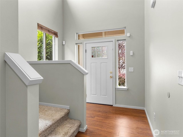 2220 166th St Ct E, Tacoma, WA 98445 - entryway featuring a high ceiling and wood finished floors