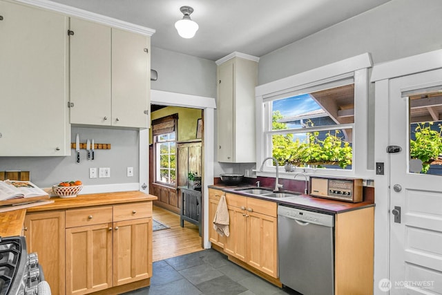 4926 42nd Ave S, Seattle, WA 98118 - kitchen featuring stainless steel appliances, plenty of natural light, and wooden counters