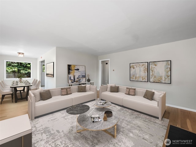 4510 N 24th St, Tacoma, WA 98406 - living room with light wood-type flooring and baseboards
