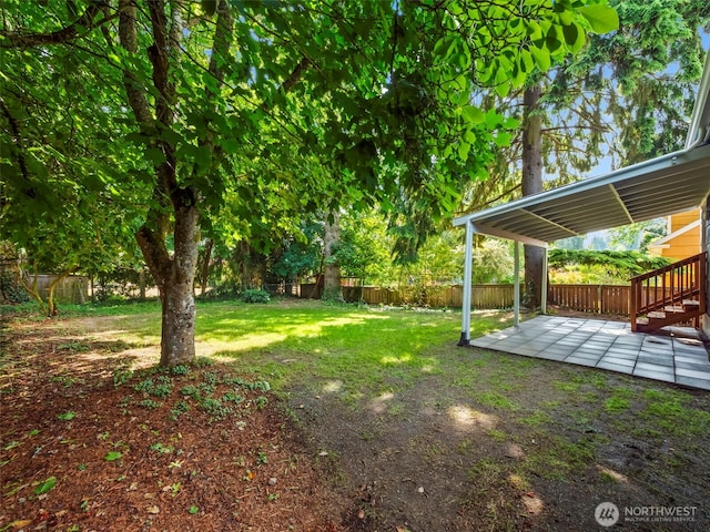 4510 N 24th St, Tacoma, WA 98406 - fenced backyard with a patio and stairs