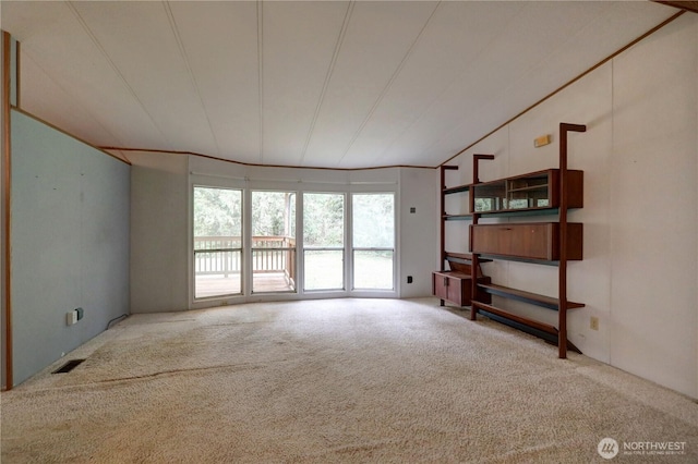 31109 202nd Ave SE, Kent, WA 98042 - unfurnished living room with carpet and lofted ceiling