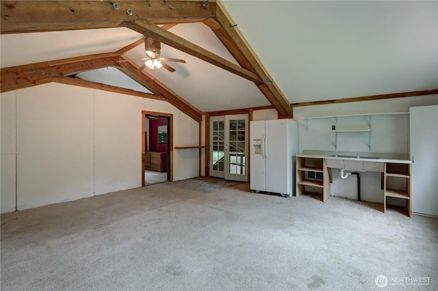 31109 202nd Ave SE, Kent, WA 98042 - unfurnished living room featuring a ceiling fan and light carpet