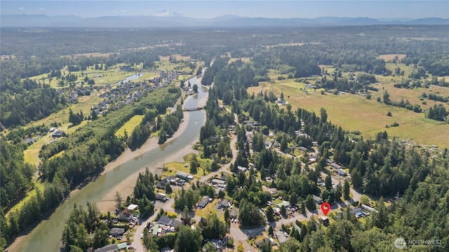 8669 Harbor Dr, Blaine, WA 98230 - aerial view of property and surrounding area featuring a mountainous background