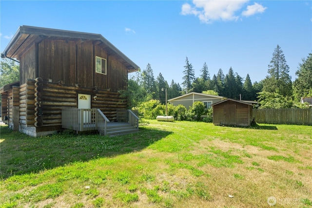 8669 Harbor Dr, Blaine, WA 98230 - view of yard with a storage shed