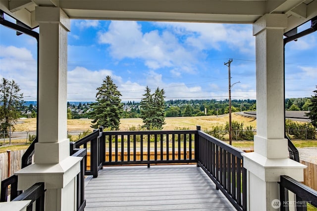 3606 E M St, Tacoma, WA 98404 - view of wooden terrace