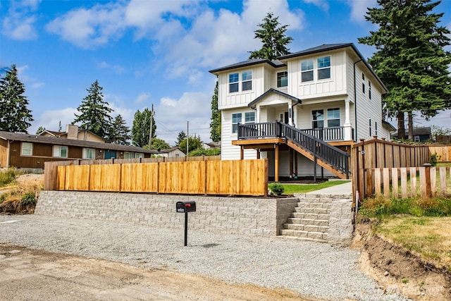 3606 E M St, Tacoma, WA 98404 - view of front of home with board and batten siding and stairs