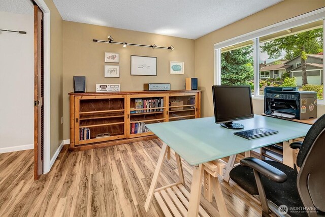 6713 128th Ave SE, Bellevue, WA 98006 - office space featuring wood finished floors and a textured ceiling