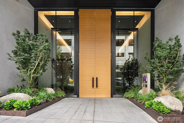 300 Virginia St Unit 1311, Seattle, WA 98101 - property entrance with stucco siding