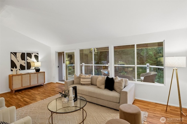 1564 Hillside Dr SE, Issaquah, WA 98027 - living room with wood finished floors, vaulted ceiling, and plenty of natural light