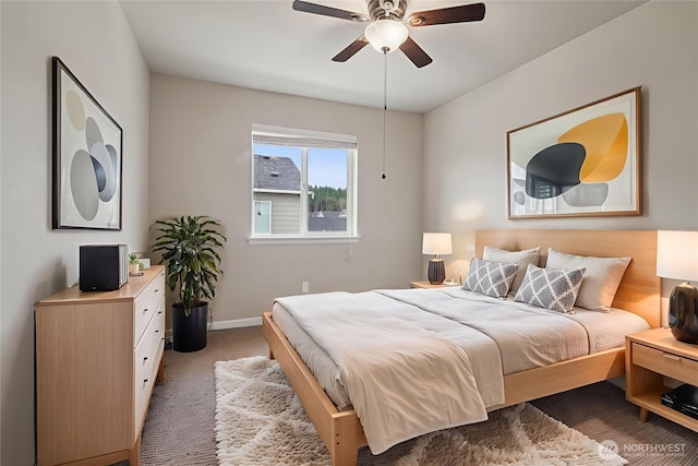 14403 Lockwood Ln SE, Yelm, WA 98597 - carpeted bedroom with baseboards and ceiling fan