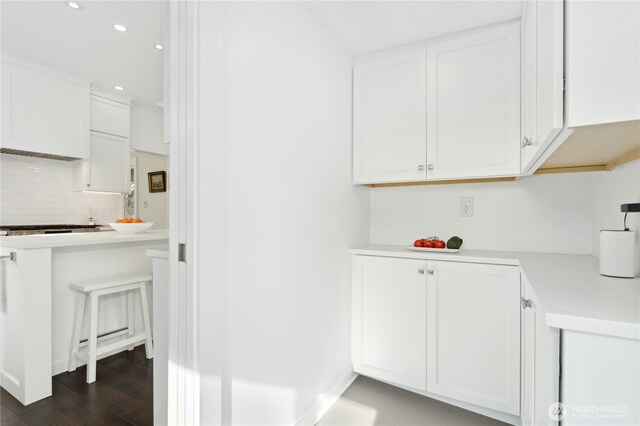 3232 37th Ave S, Seattle, WA 98144 - kitchen with backsplash, white cabinets, recessed lighting, and light countertops