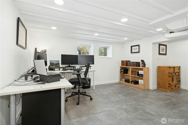 3232 37th Ave S, Seattle, WA 98144 - home office featuring recessed lighting and baseboards