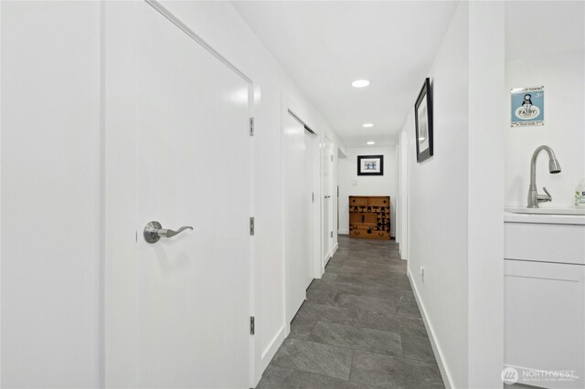 3232 37th Ave S, Seattle, WA 98144 - hallway with a sink and recessed lighting