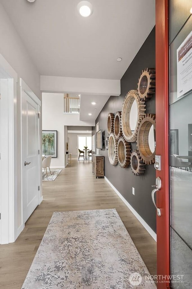 16204 SE 133rd Pl Unit 101, Renton, WA 98059 - entryway featuring wood finished floors and recessed lighting