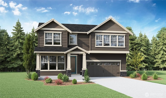 13212 164th Ave SE Unit 207, Renton, WA 98059 - craftsman-style home featuring a garage, a front yard, and driveway