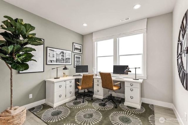 13212 164th Ave SE Unit 207, Renton, WA 98059 - office area featuring recessed lighting and light wood-style floors