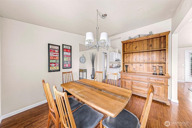2366 Northshore Rd, Bellingham, WA 98226 - dining space featuring a chandelier and wood finished floors