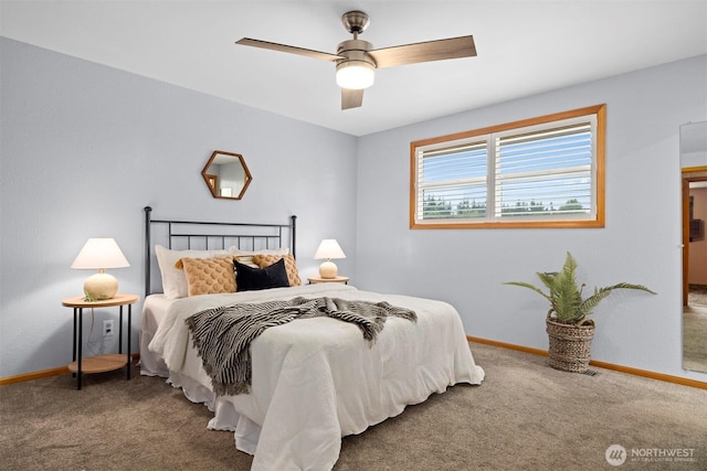347 W King Tut Rd, Bellingham, WA 98226 - bedroom featuring carpet and ceiling fan