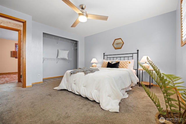 347 W King Tut Rd, Bellingham, WA 98226 - carpeted bedroom with a closet and ceiling fan