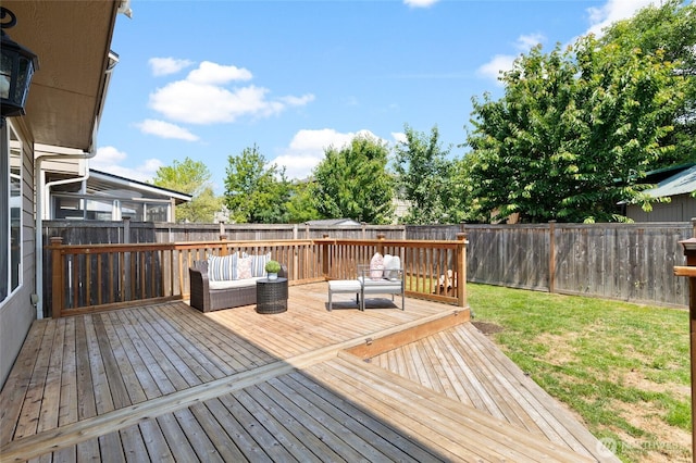 2406 119th St SW Unit D2, Everett, WA 98204 - wooden terrace with a fenced backyard