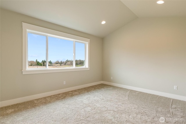 2632LOT13 Sievers Way, Ferndale, WA 98248 - carpeted empty room featuring recessed lighting and vaulted ceiling