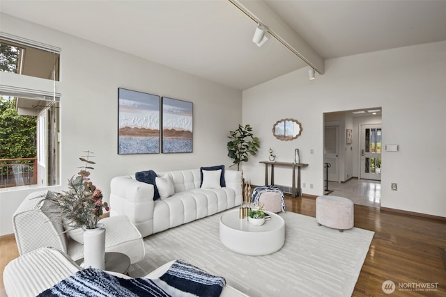3015 44th Ave W, Seattle, WA 98199 - living room with track lighting and wood finished floors