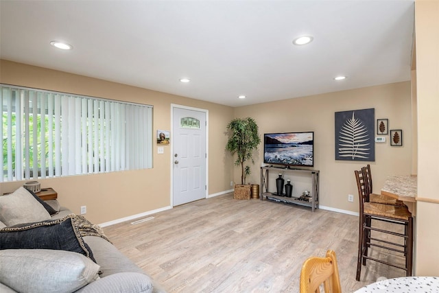 110 S 198th Pl, Des Moines, WA 98148 - living area with wood finished floors and recessed lighting