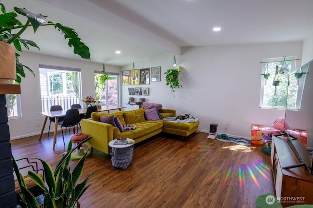 133 Thomas St NW, Olympia, WA 98502 - living area featuring wood finished floors and recessed lighting