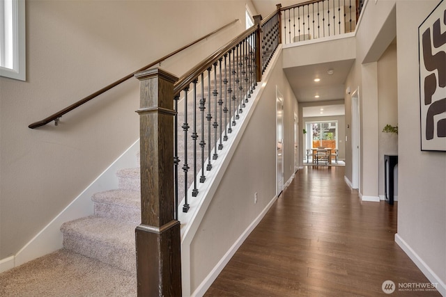 4418 233rd Pl SE, Bothell, WA 98021 - stairway with wood finished floors and baseboards