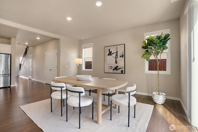 4418 233rd Pl SE, Bothell, WA 98021 - dining area with dark wood-style floors and recessed lighting