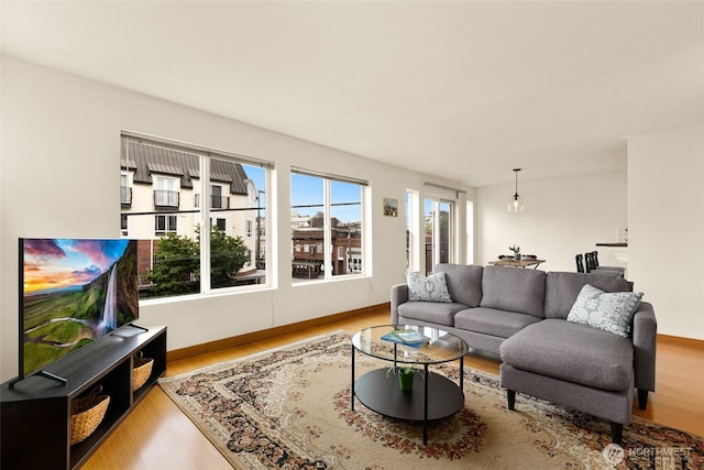 500 Aloha St Unit 202, Seattle, WA 98109 - living area with wood finished floors and baseboards