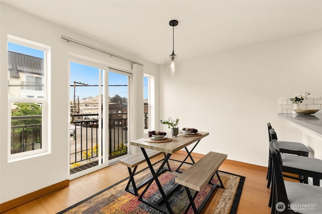 500 Aloha St Unit 202, Seattle, WA 98109 - dining space featuring plenty of natural light and light wood finished floors